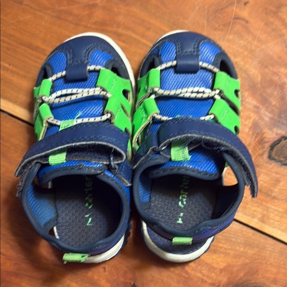 Carter's Navy and Lime Kids Sandals - Picture 3 of 7